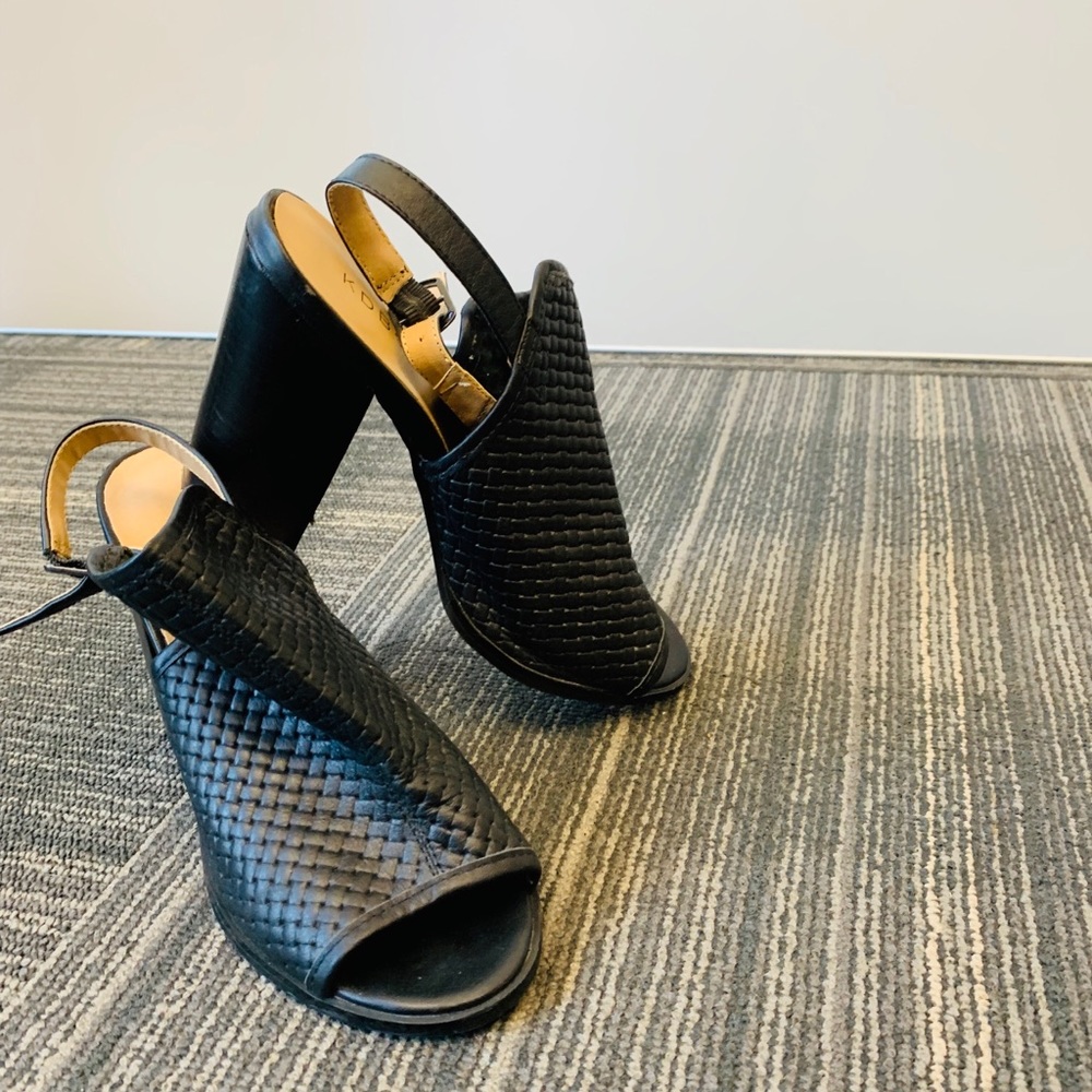 KDB black chunky heels